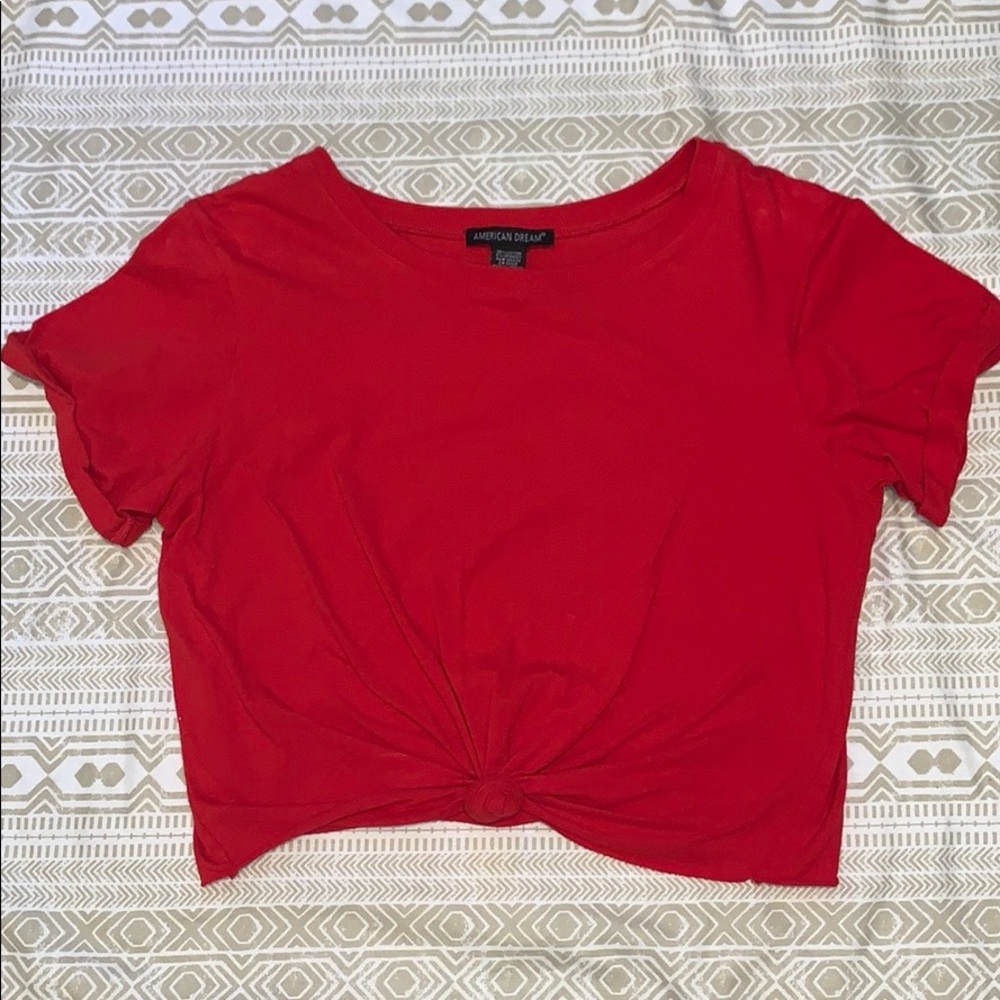 red crop top